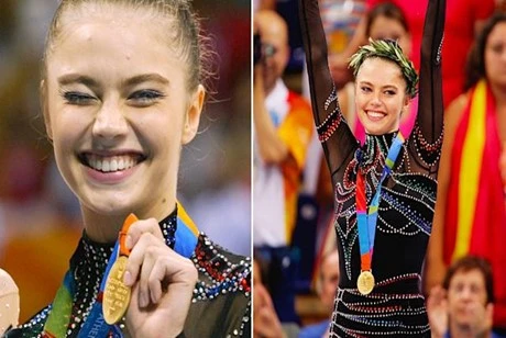 Alina Kabaeva, a Russian athlete at 2004 Athens Olympics