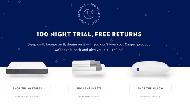 Startup business tactic used by Casper