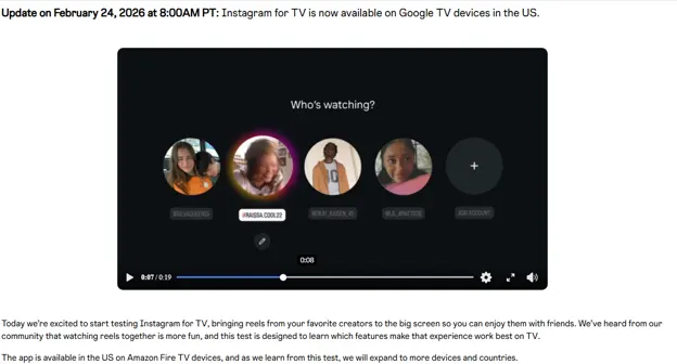 TV experience