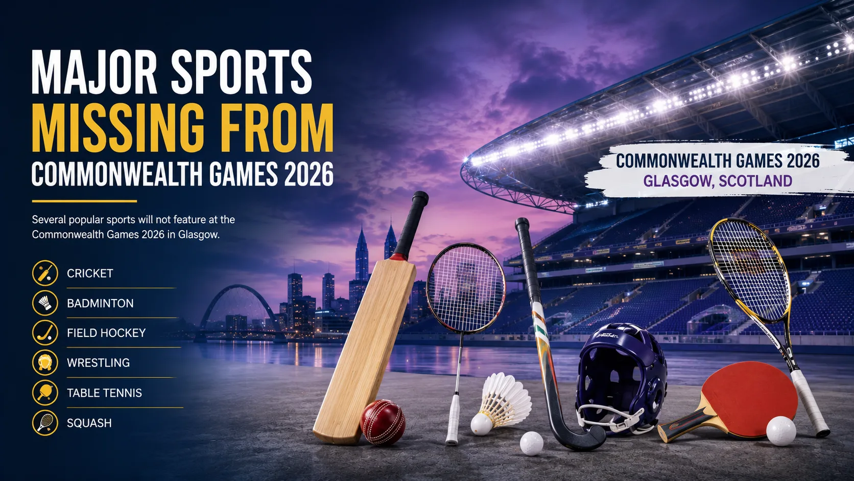 missing sports at CWG 2026