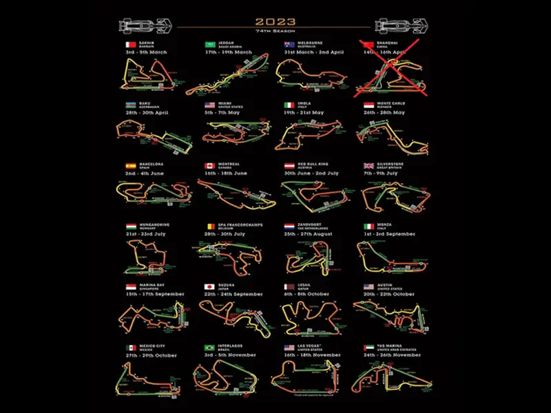 F1 Grand Prix 2023 schedule