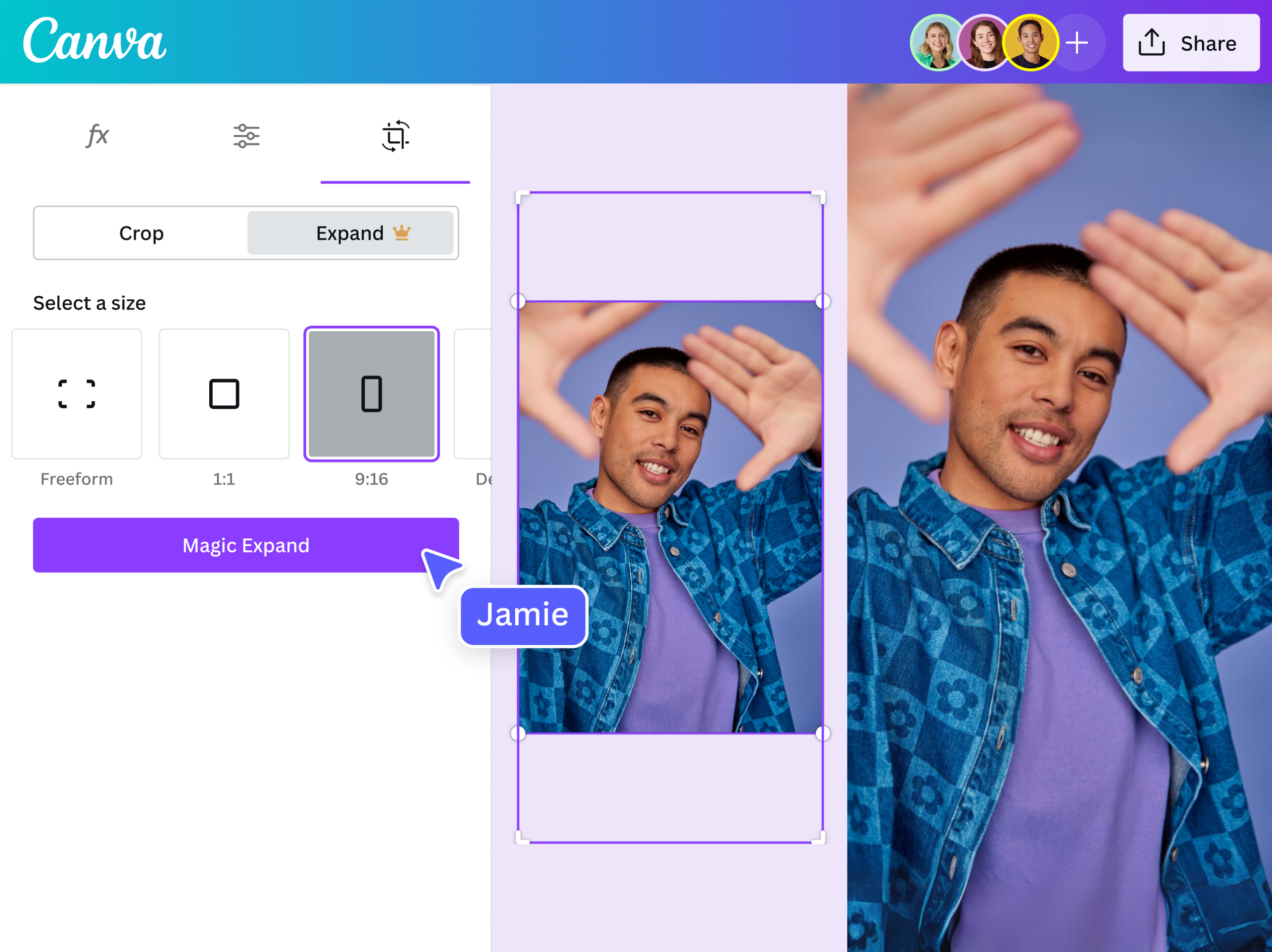 canva magic expand