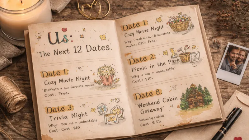 10. A Handmade “Date Map” Book (Plans That Prove You Meant It)
