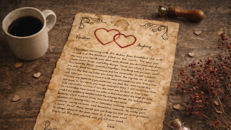 2. The Coffee-Stained Letter illustration